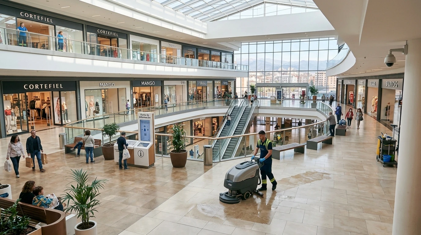 Servicio de limpieza centros comerciales